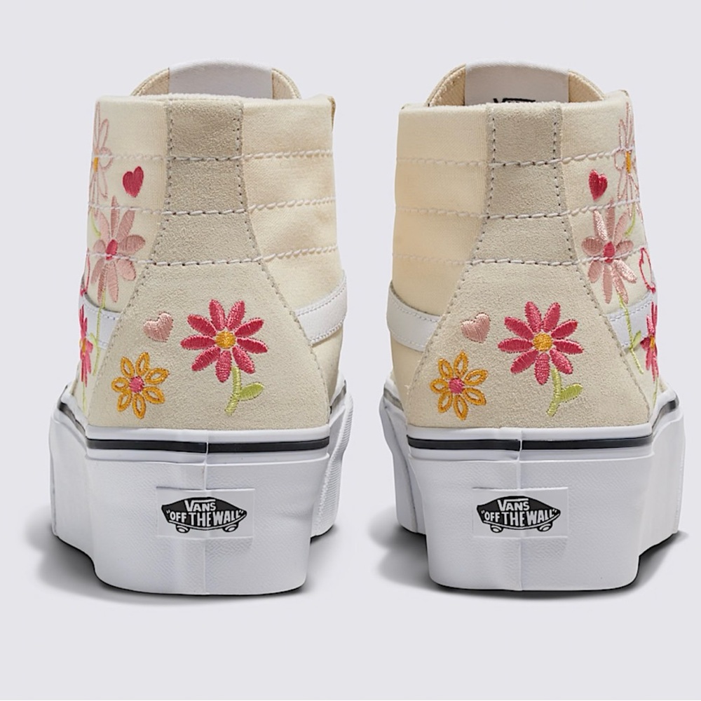 Vans Sk8-Hi Floral Tapered Stackform Shoes - Picture 4 of 5